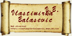 Vlastimirka Balašević vizit kartica